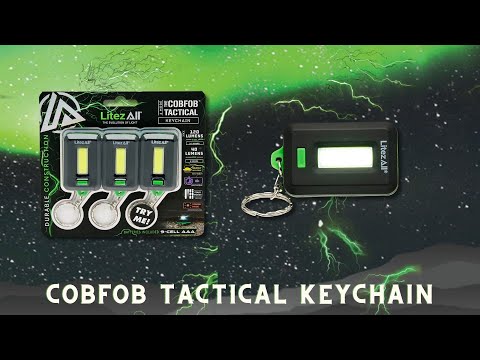 LitezAll 24389 CobFob Tactical Keychain 120 Lumens (3 Pack)