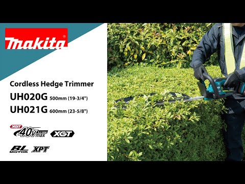 Makita 500mm (19-3/4") / 600mm (23-5/8")Cordless Hedge Trimmer UH020G_UH021G