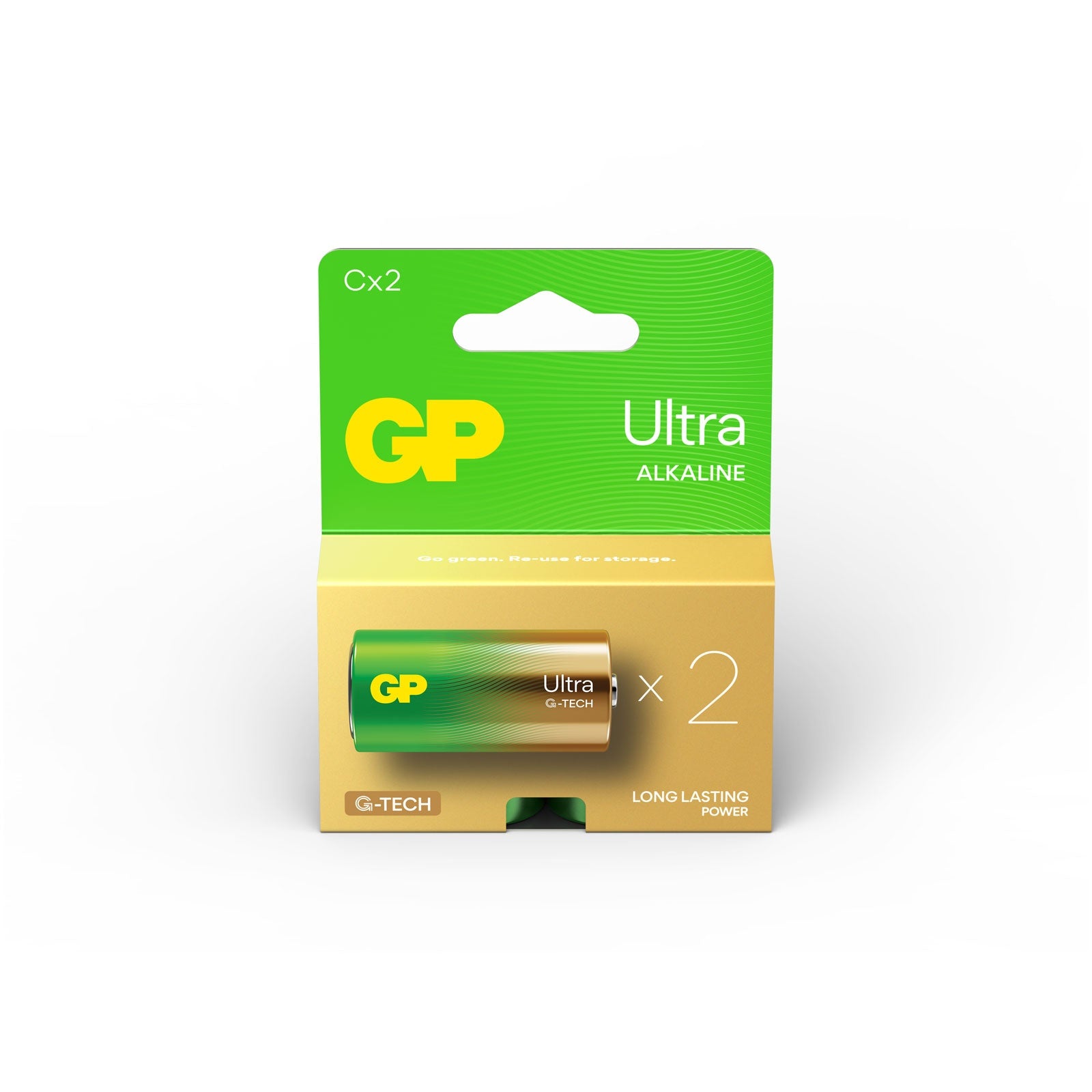 GP GPPCA14AU067 Ultra Alkaline C Batteries (2 Pack)