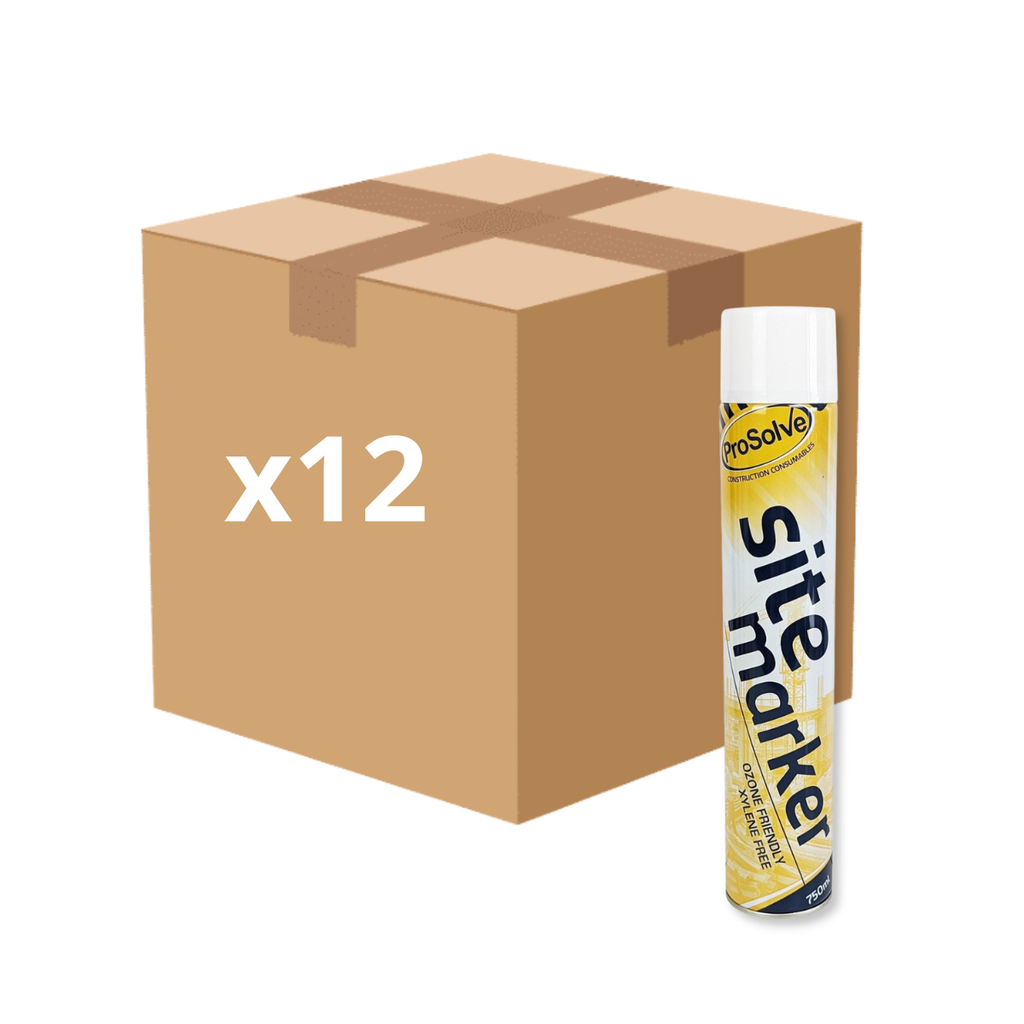 ProSolve PVSMW7A Sitemarker Line Marking Paint White 750ml (12 Pack)