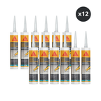 Sika 907057 SikaSeal General Purpose Silicone 260ml (Clear) - 12 Pack
