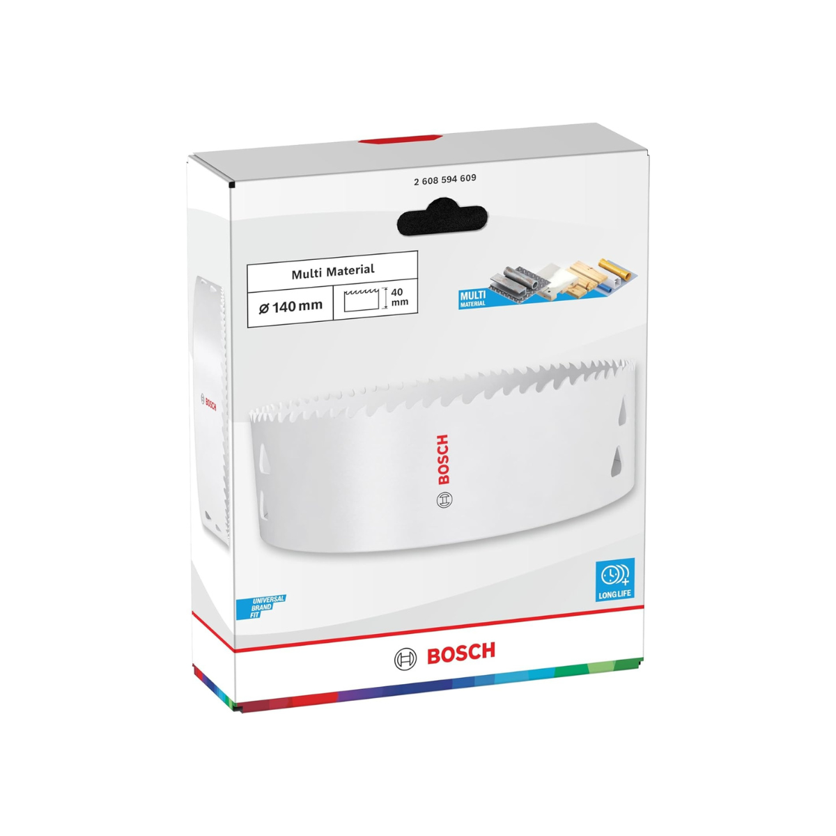Bosch 2608594609 Multi Material Threaded Hole Saw 140 x 40mm