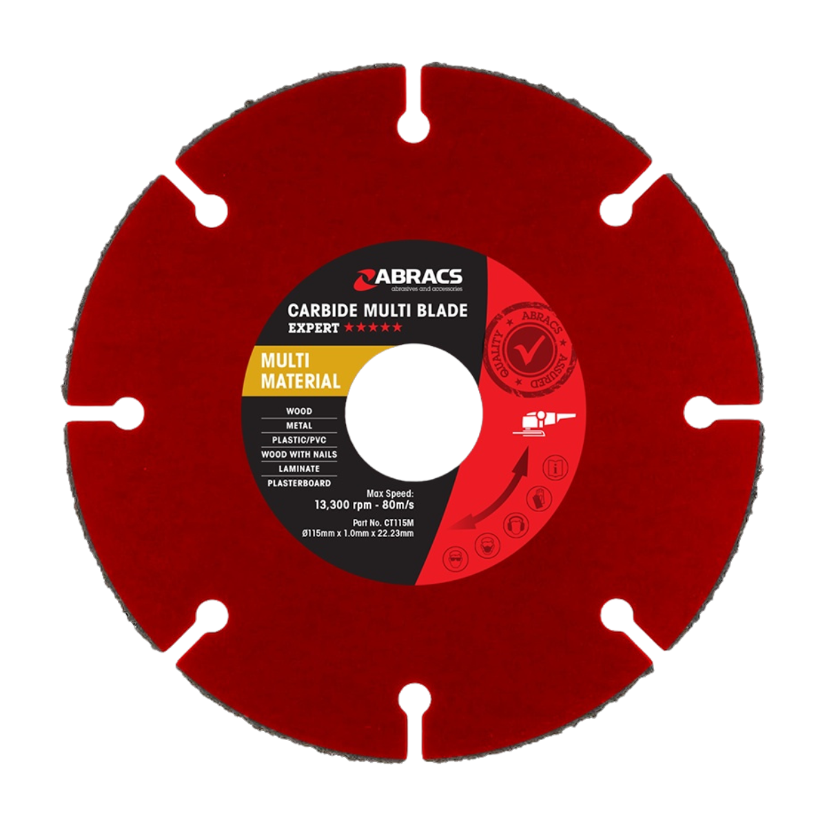 Abracs CT115M Expert Carbide Multi Cut Blade 115mm