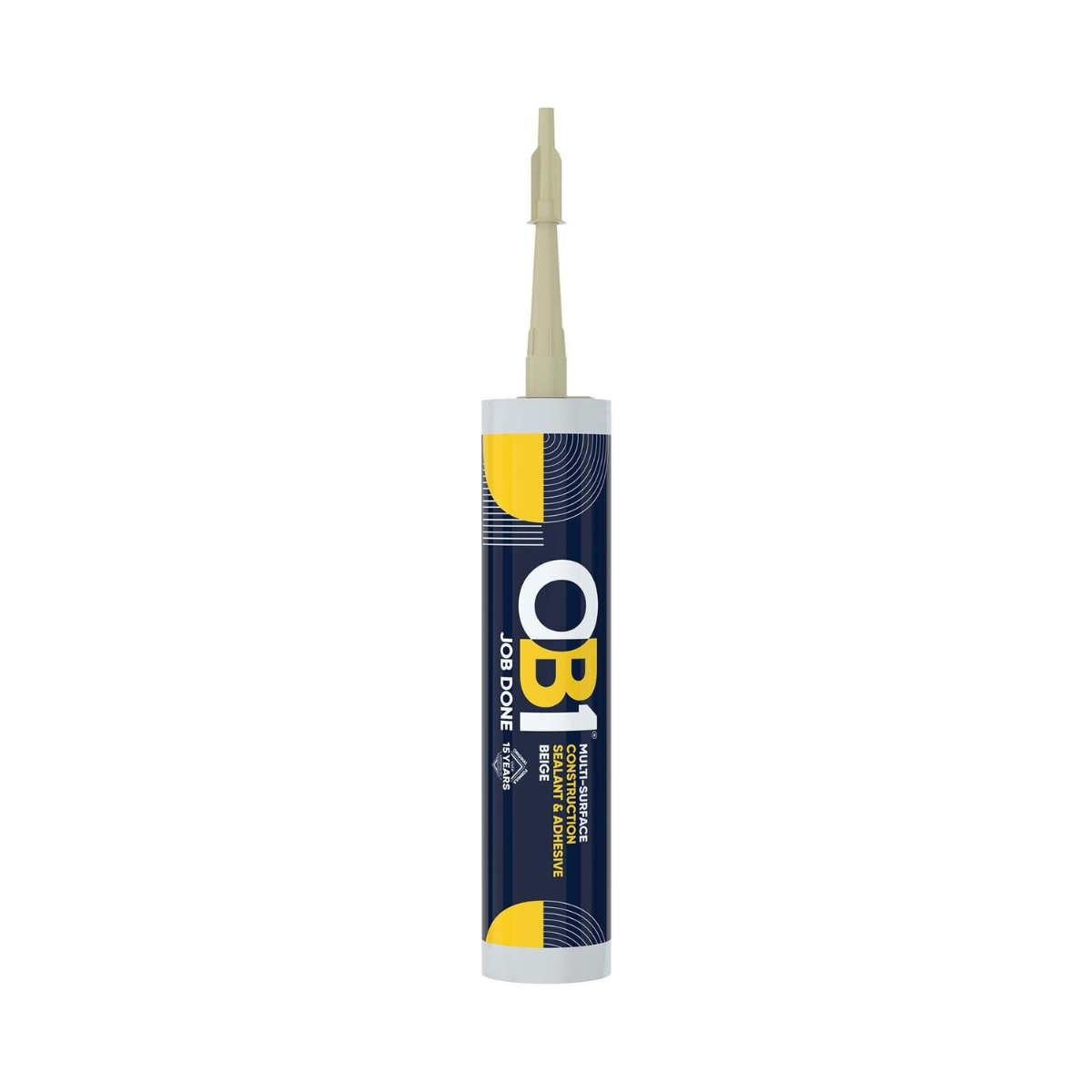 OB1 306173330 Multi-Surface Construction Sealant & Adhesive 290ml (Sandstone) - 12 Pack