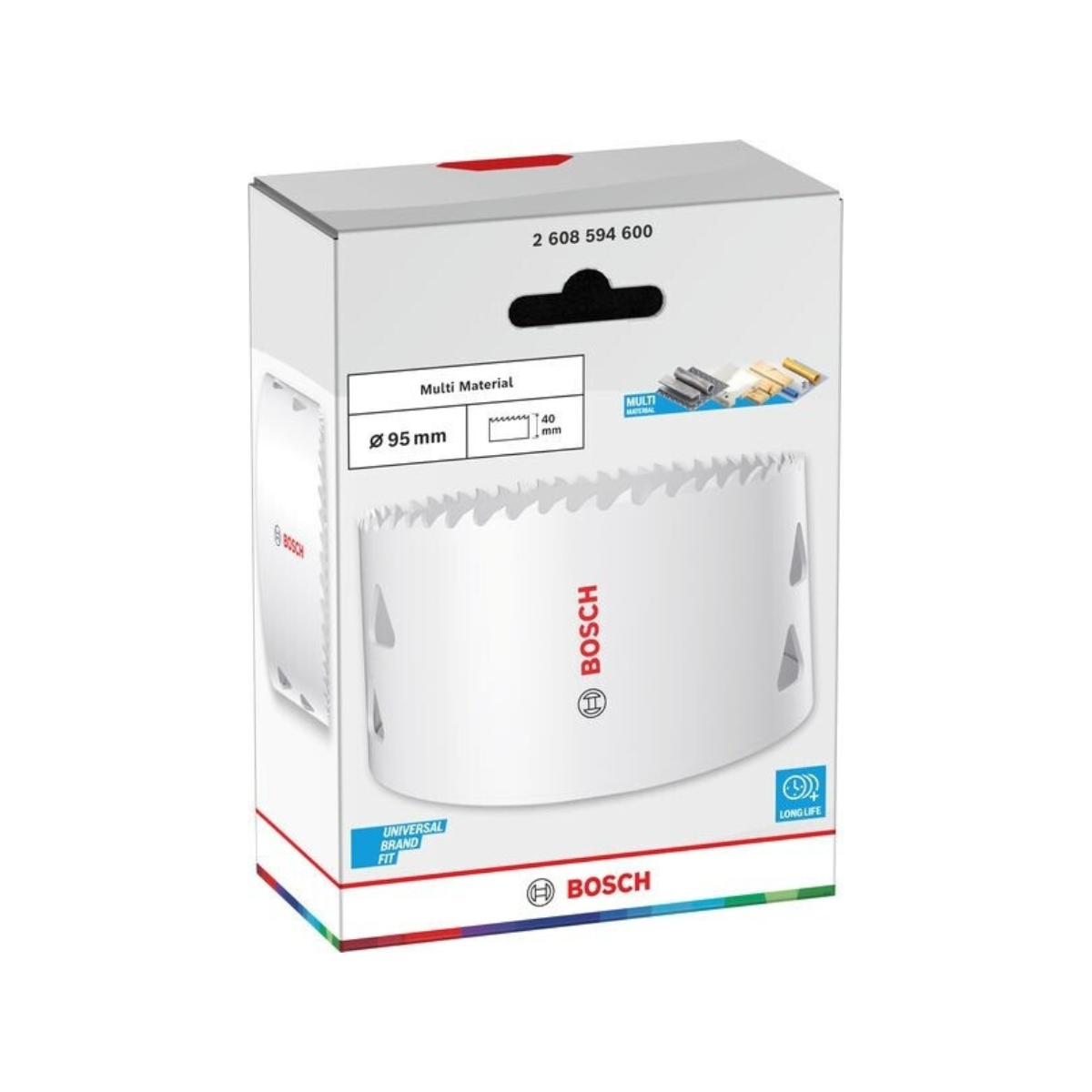 Bosch 2608594600 Multi Material Threaded Hole Saw 95 x 40mm