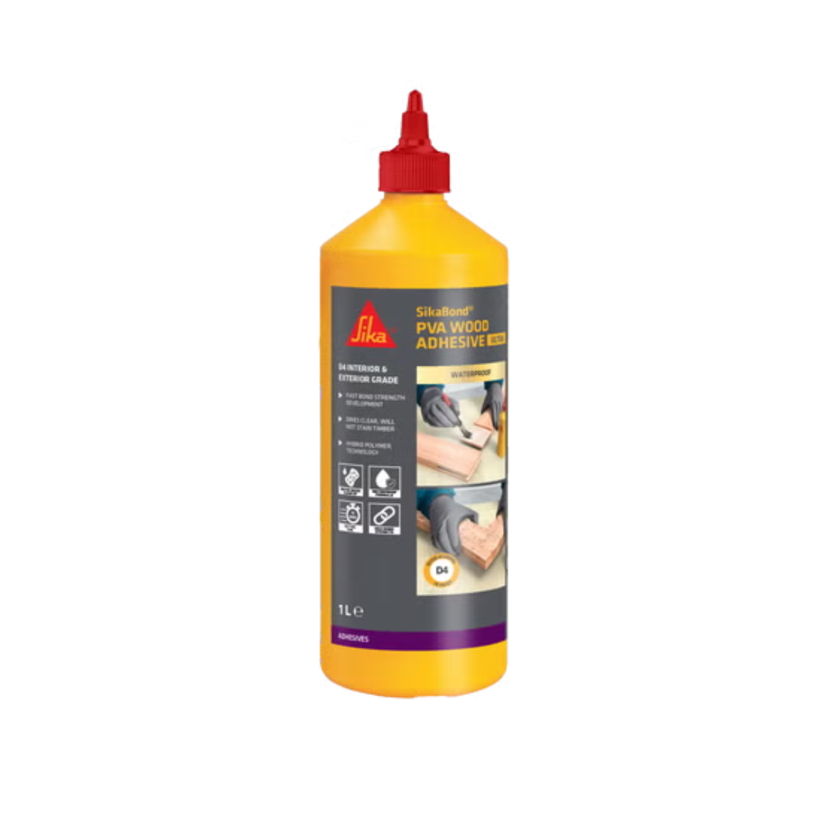 Sika 907644 SikaBond PVA Wood Adhesive Ultra 1L (12 Pack)