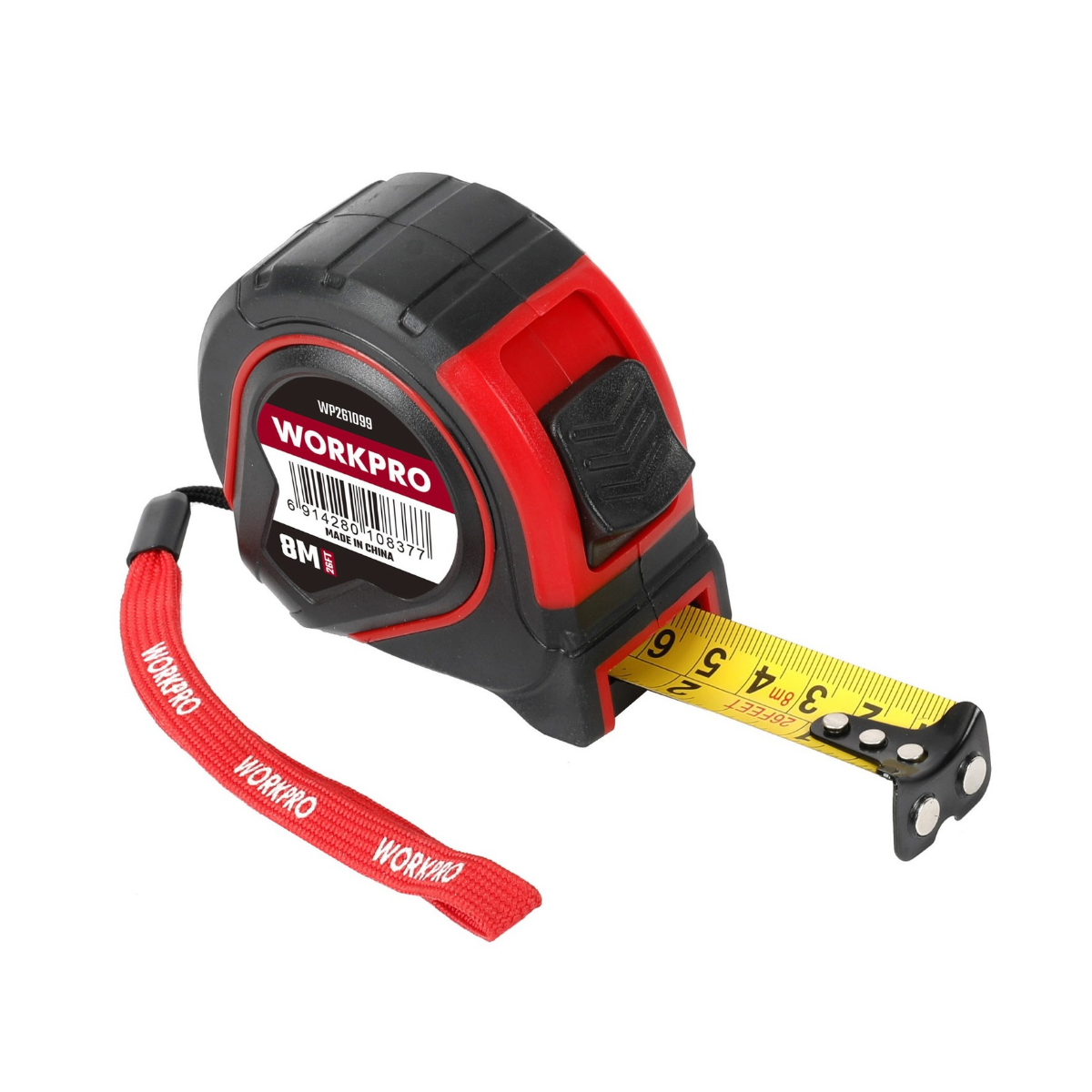 WORKPRO 8M X 25MM MEASURING TAPE