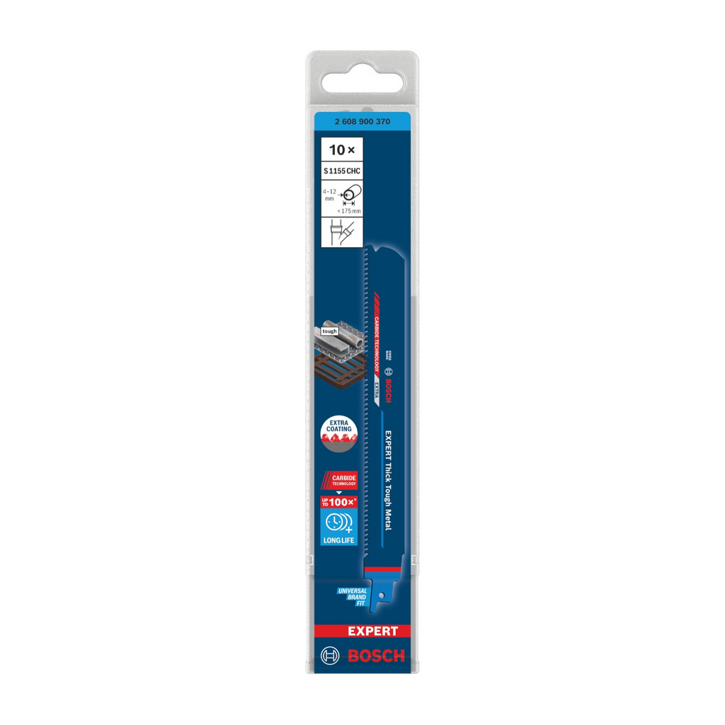 Bosch 2608900370 EXPERT Thick Tough Metal S 1155 CHC Carbide Reciprocating Saw Blades