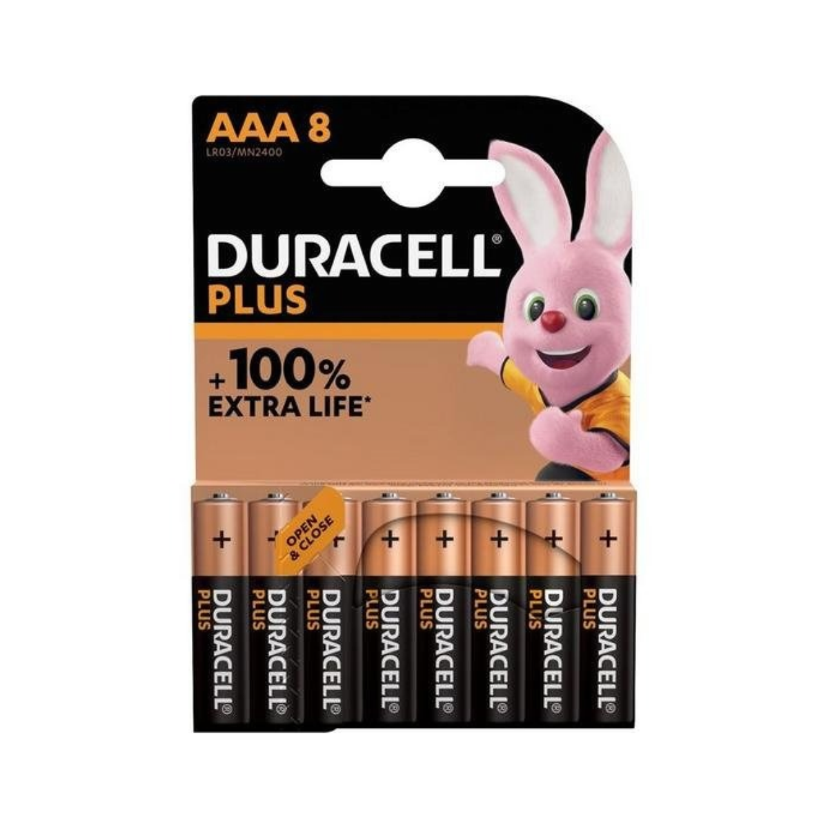 Duracell MN2400B8BOOSTSPECIAL Plus Power Boost AAA Alkaline Batteries (Pack of 8)