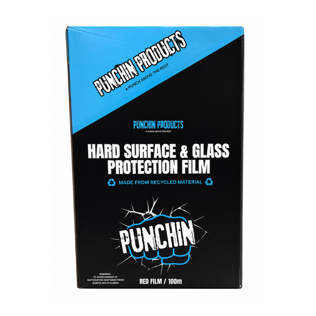Punchin Hard Surface/Glass Protection Film (Red) - 600mm x 100m Roll