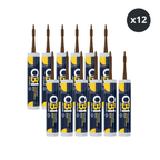 OB1 30617356 Multi-Surface Construction Sealant & Adhesive 290ml (Brown) - 12 Pack