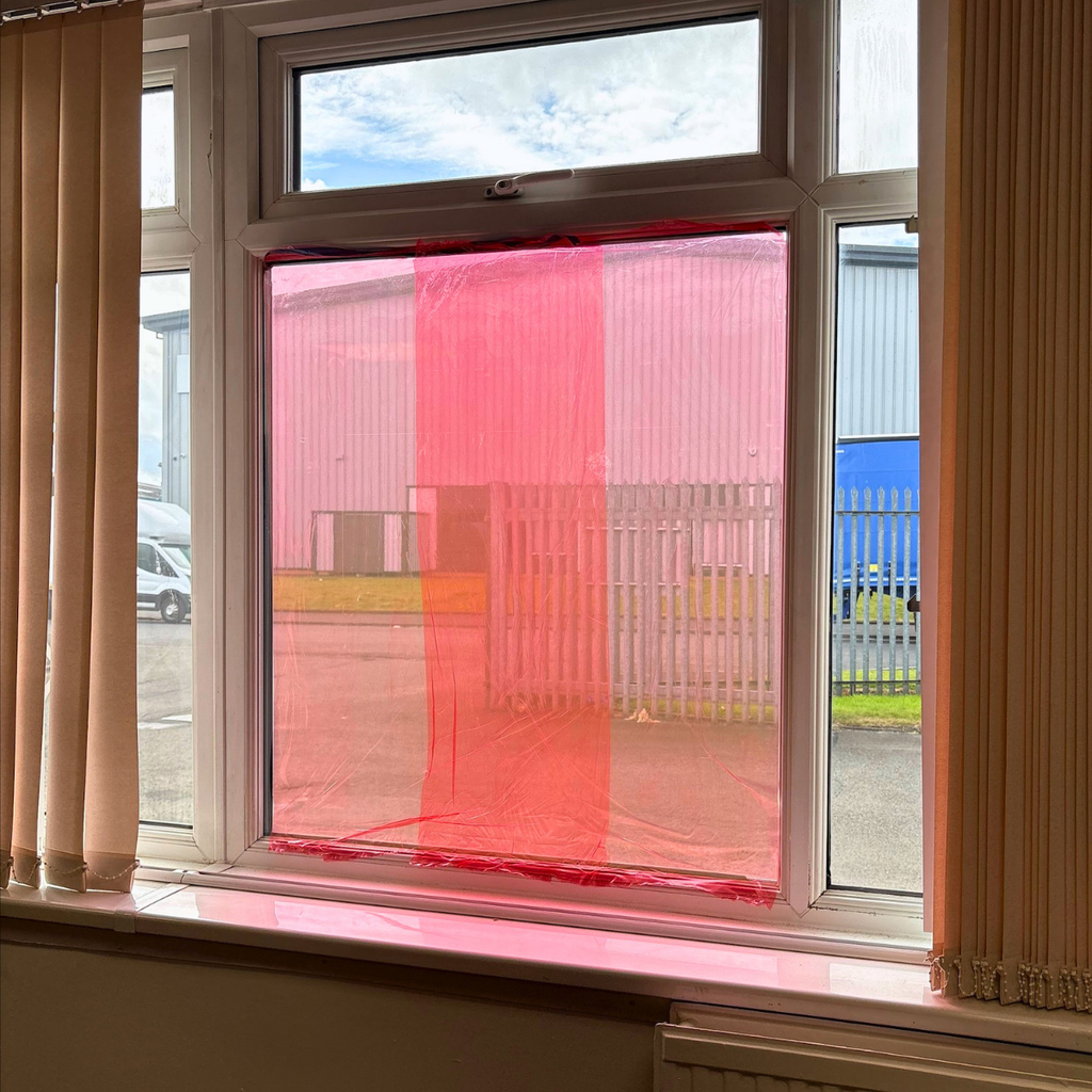 Punchin Red Hard Surface/Glass Protection Film - 600mm x 100m Roll (Single)