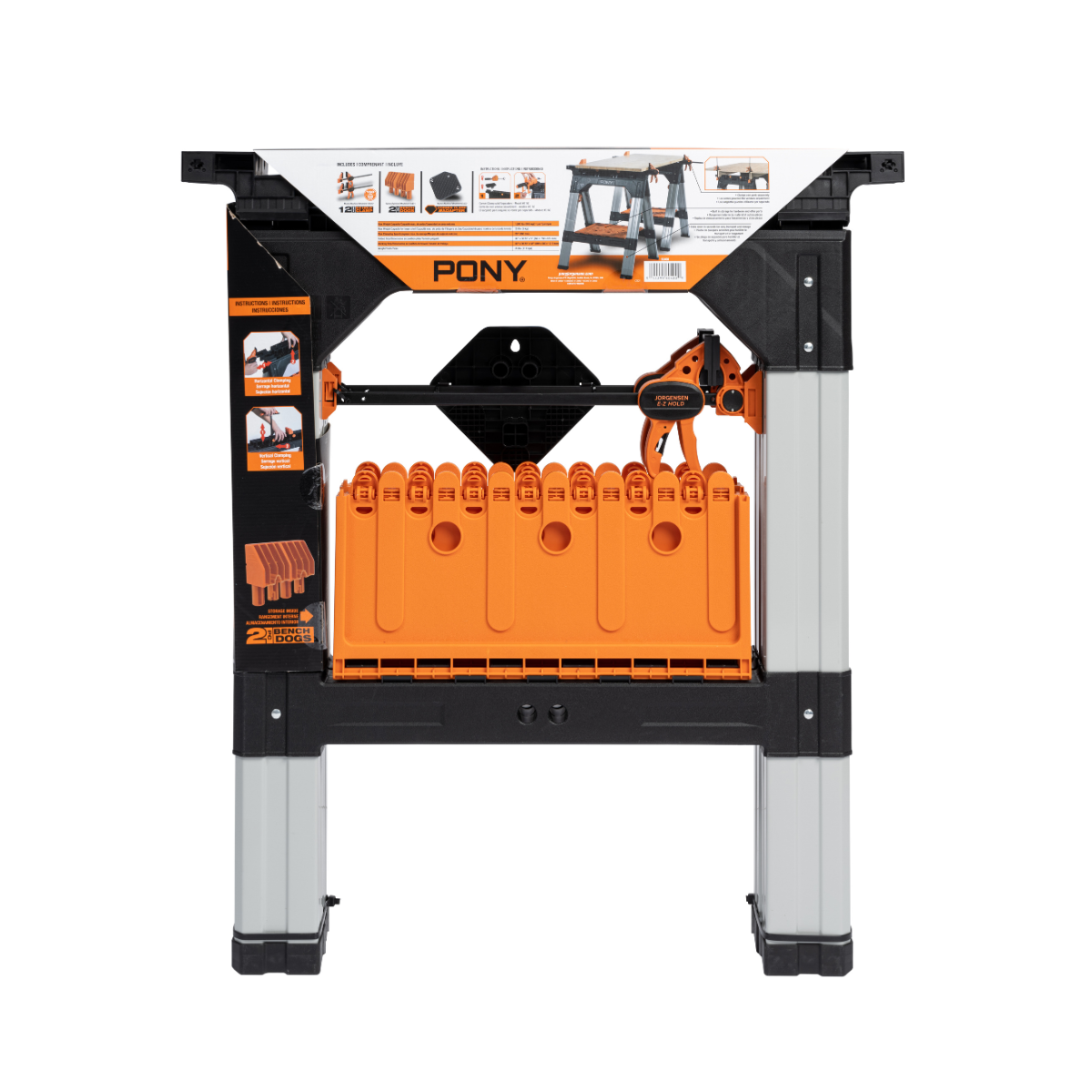 Pony Jorgensen 60400 2-Piece Clamping Sawhorses 32" 1,200lb