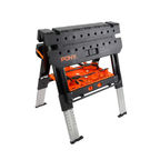 Pony Jorgensen 60P Heavy-Duty 2-in-1 Folding Worktable / Saw Horse with 2 x 33412 12" E-Z HOLD Clamps - 500lb / 1,000lb Capacity