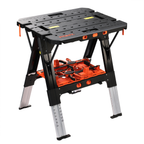 Pony Jorgensen 60P Heavy-Duty 2-in-1 Folding Worktable / Saw Horse with 2 x 33412 12" E-Z HOLD Clamps - 500lb / 1,000lb Capacity
