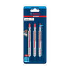 Bosch 2608902471 EXPERT T301CHM Carbide Clean Jigsaw Blade for Plastic Composites 117mm 8TPI (Pack of 3)